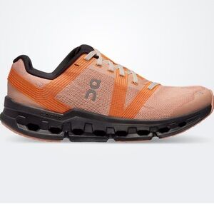 On Cloudgo Running Shoes sneakers orange black gray laces 7